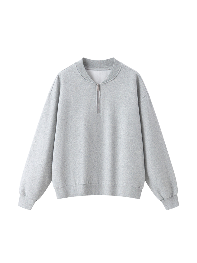 Unisex Vintage Wash Fleece Quarter Zip Sweatshirt