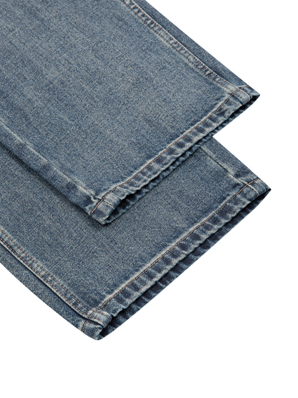 Men's Vintage Wash Straight Leg Denim Jeans