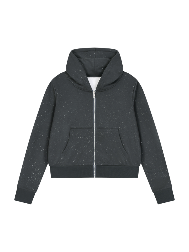 Women's Sparkles Fleece Full Zip Hoodie