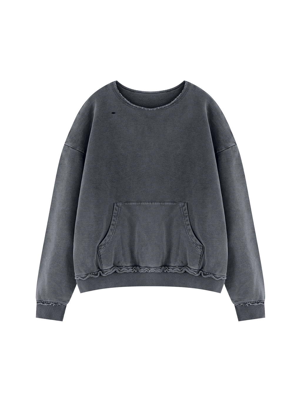 Unisex Raw Edge Crewneck Sweatshirt - Main Image