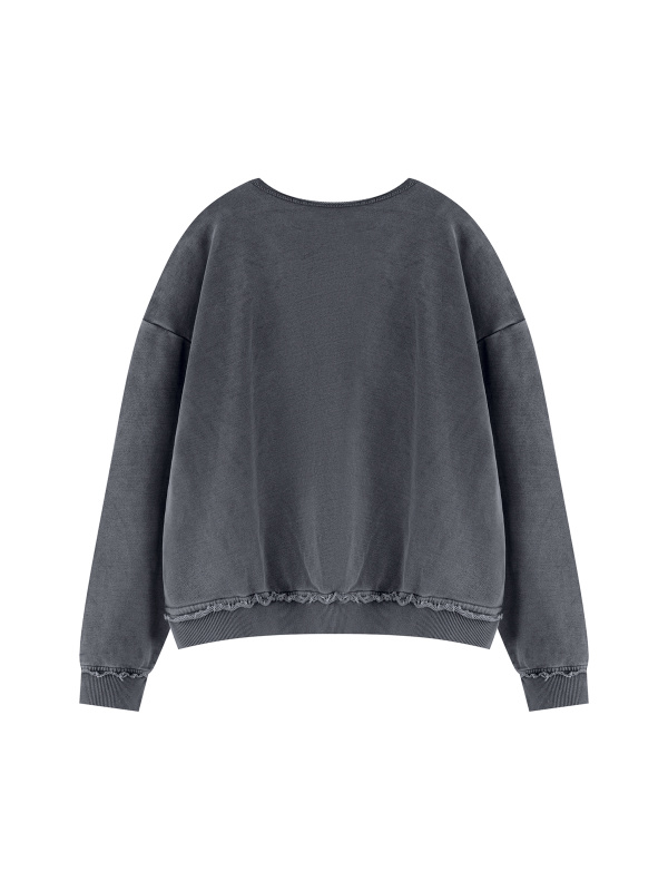 Unisex Raw Edge Crewneck Sweatshirt
