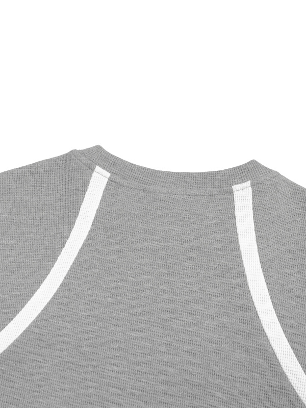Unisex Color Block Waffle Boxy T-Shirt