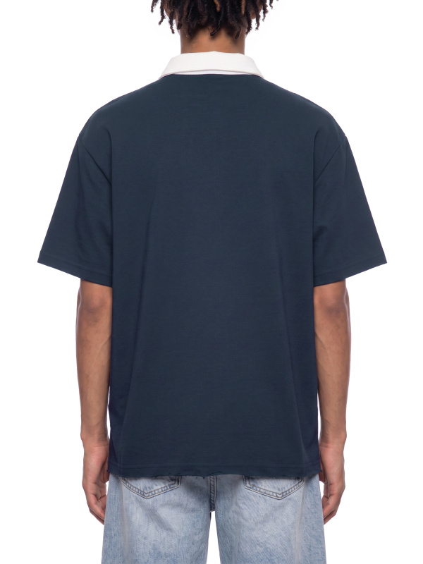 Unisex Color Block Quarter-Zip Polo Shirt