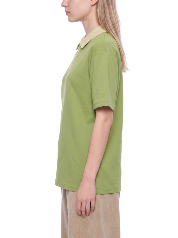 Unisex Color Block Quarter-Zip Polo Shirt