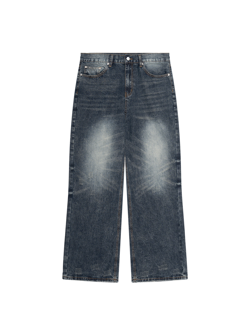 Men's Vintage Wash Denim Jeans  - Main Image