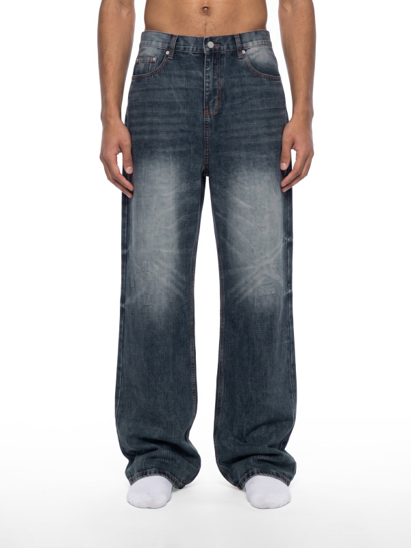 Men's Vintage Wash Denim Jeans 