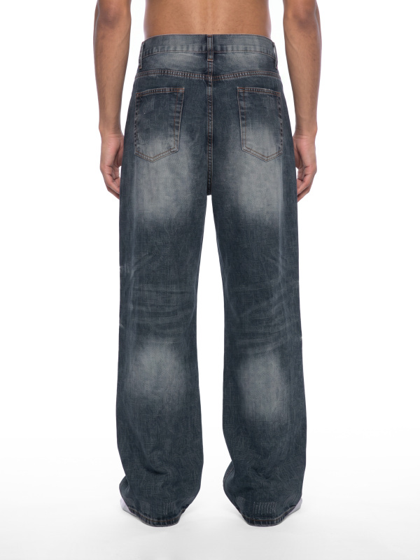 Men's Vintage Wash Denim Jeans 