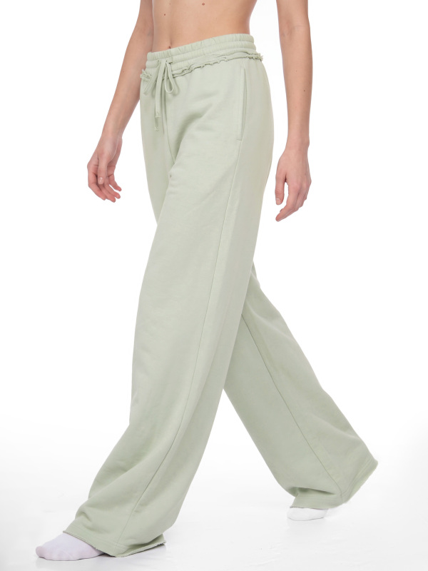 Women’s Wide Leg Raw Edge Sweatpants