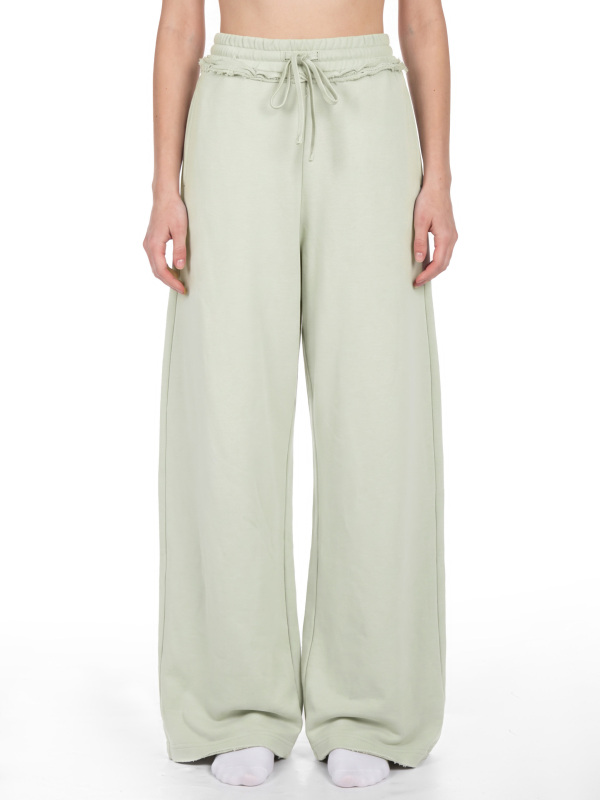 Women’s Wide Leg Raw Edge Sweatpants