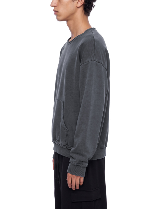 Unisex Raw Edge Crewneck Sweatshirt