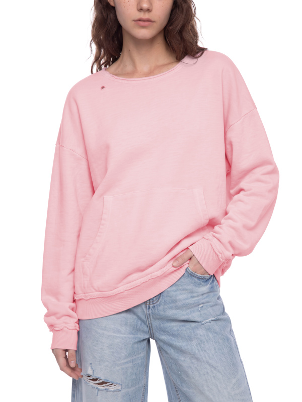 Unisex Raw Edge Crewneck Sweatshirt