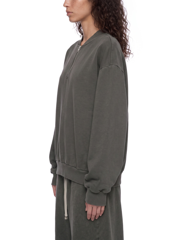Unisex Vintage Wash Fleece Quarter Zip Sweatshirt