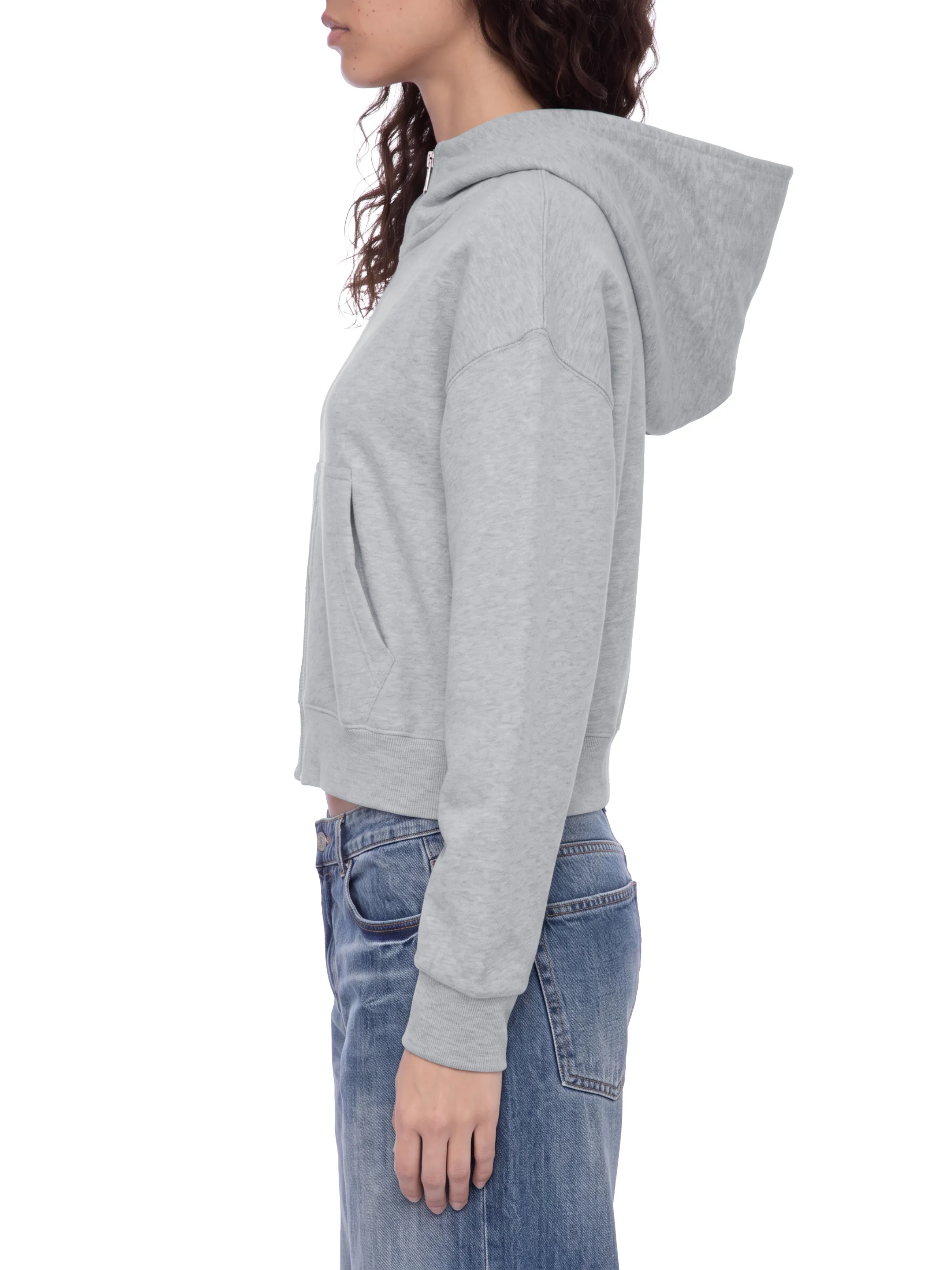 Women's Crop Full Zip Hoodie