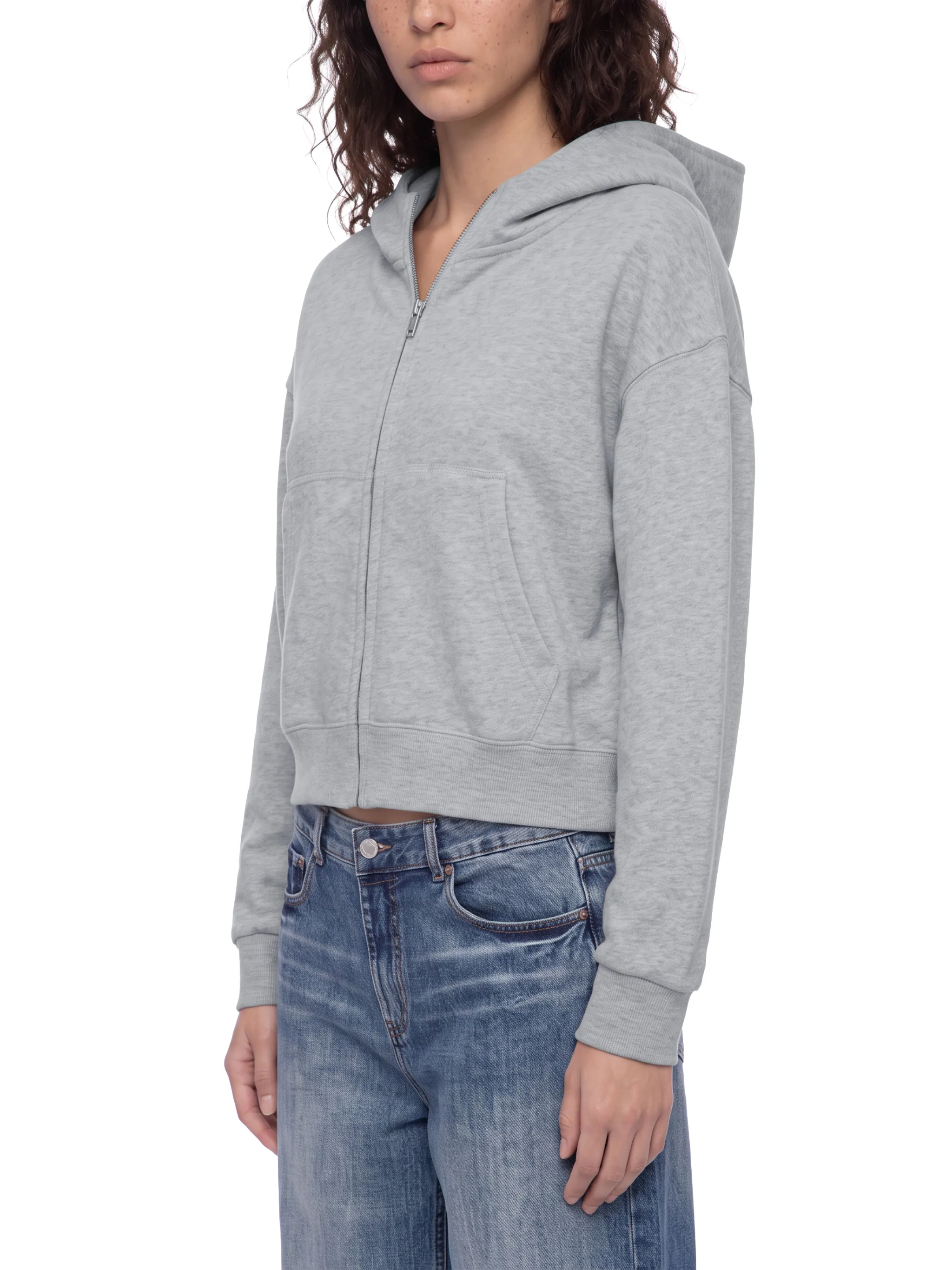 Women's Crop Full Zip Hoodie