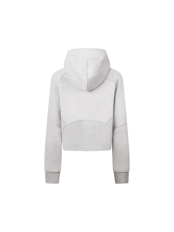 Cropped Zip-Through Hoodie
