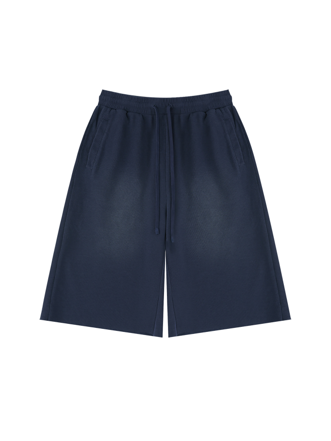 Unisex Sunfade Raw Edge Shorts