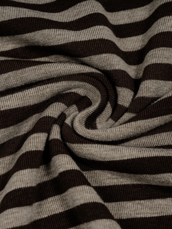 Unisex Striped Panel Boxy Long Sleeve T-Shirt