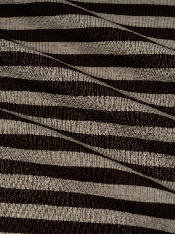 Unisex Striped Panel Boxy Long Sleeve T-Shirt