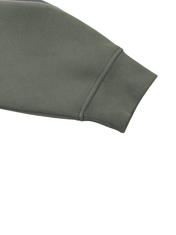 Unisex Oversized Piping Fleece Hoodie