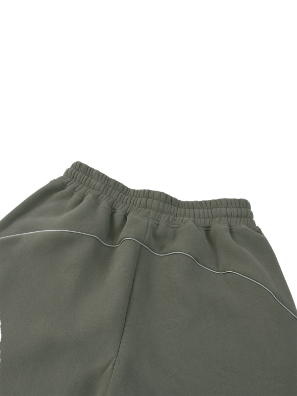 Unisex Piping Fleece Barrel Leg Sweatpants
