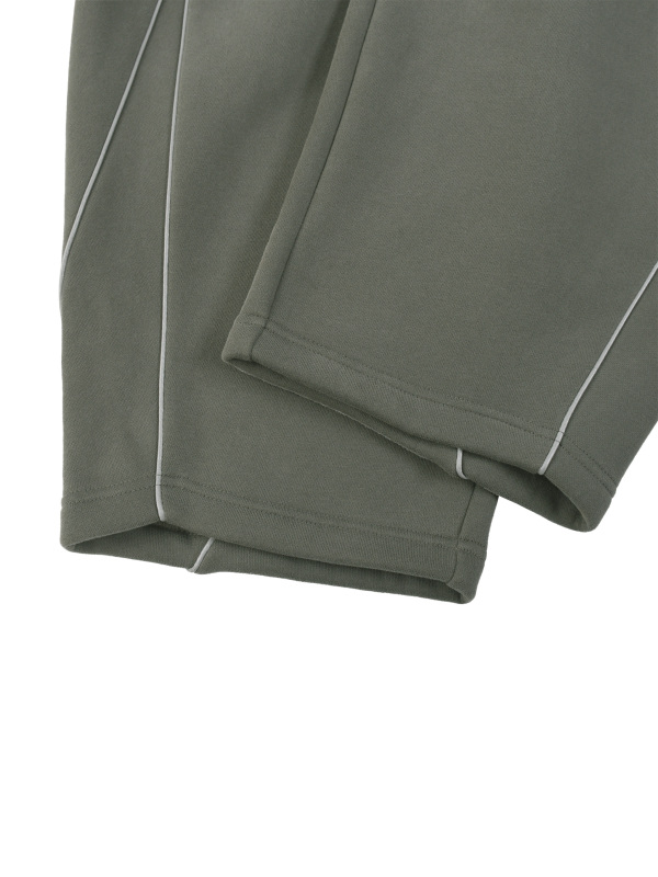 Unisex Piping Fleece Barrel Leg Sweatpants