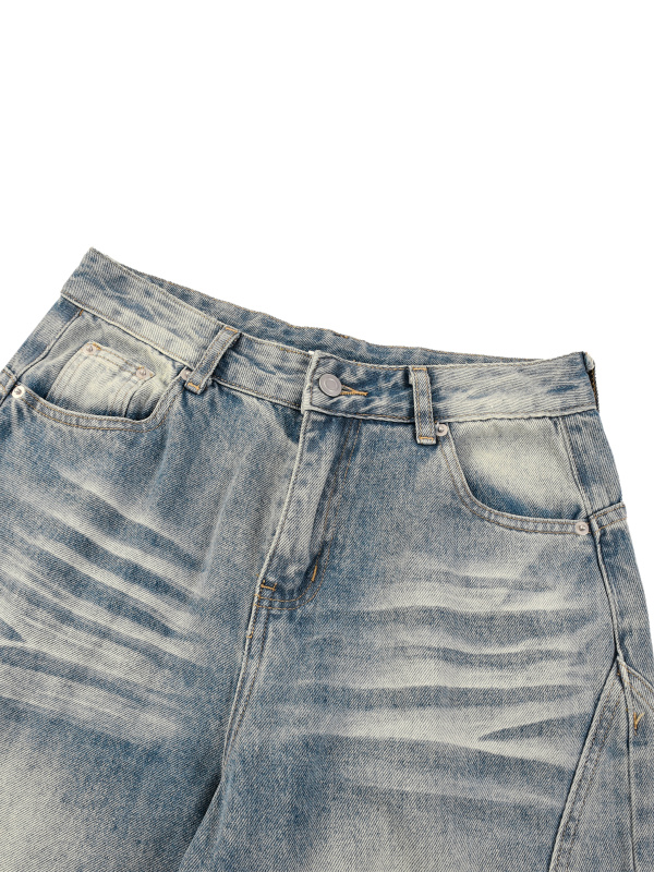 Women’s Vintage Wash Wide Leg Denim Jeans