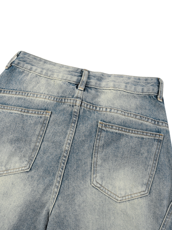 Women’s Vintage Wash Wide Leg Denim Jeans