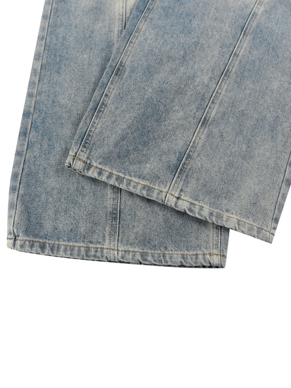 Women’s Vintage Wash Wide Leg Denim Jeans