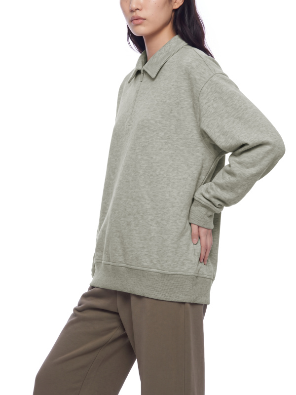 Unisex Boxy Quarter-Zip Sweatshirt