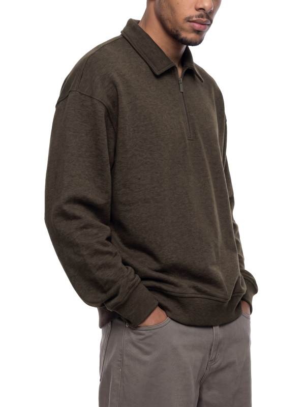 Unisex Boxy Quarter-Zip Sweatshirt