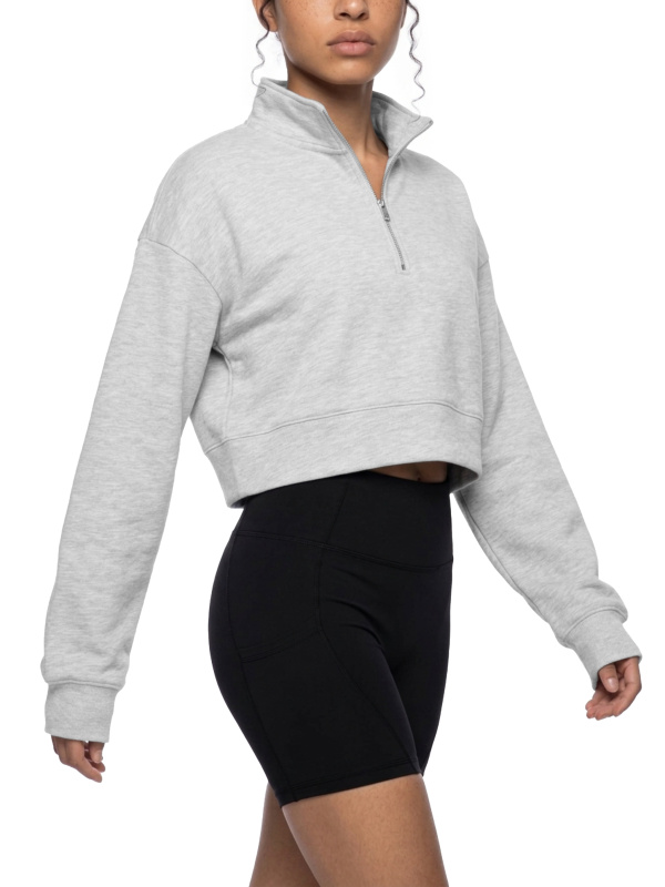 Women's Crop Quarter-Zip Sweatshirt