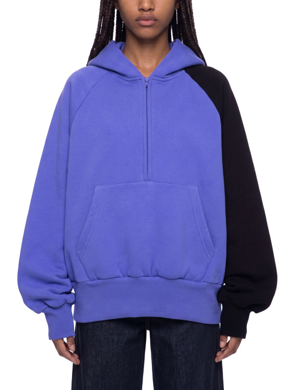 Unisex Color-Block Fleece Hoodie