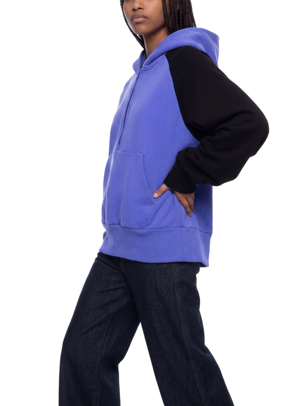 Unisex Color-Block Fleece Hoodie