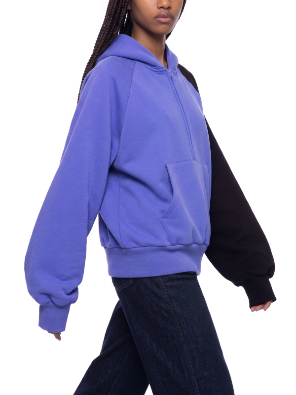 Unisex Color-Block Fleece Hoodie
