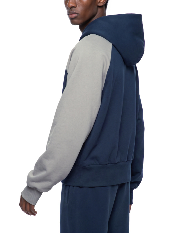 Unisex Color-Block Fleece Hoodie