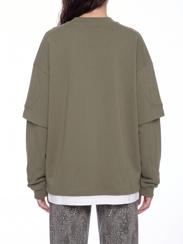 Unisex Paneled Layer Color Block T-Shirt