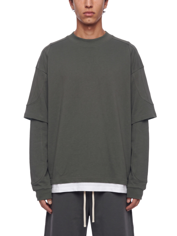 Unisex Paneled Layer Color Block T-Shirt