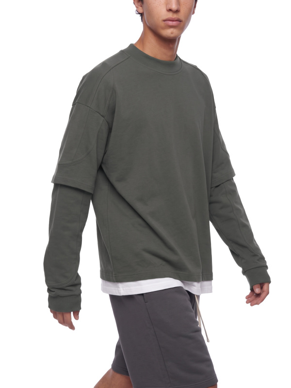 Unisex Paneled Layer Color Block T-Shirt