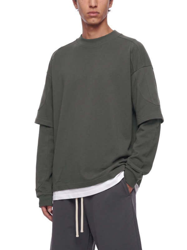 Unisex Paneled Layer Color Block T-Shirt