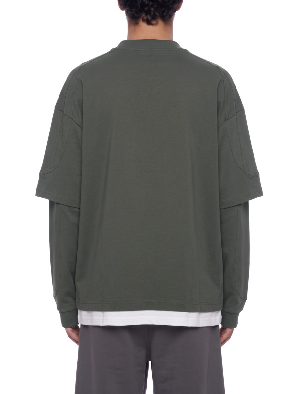 Unisex Paneled Layer Color Block T-Shirt