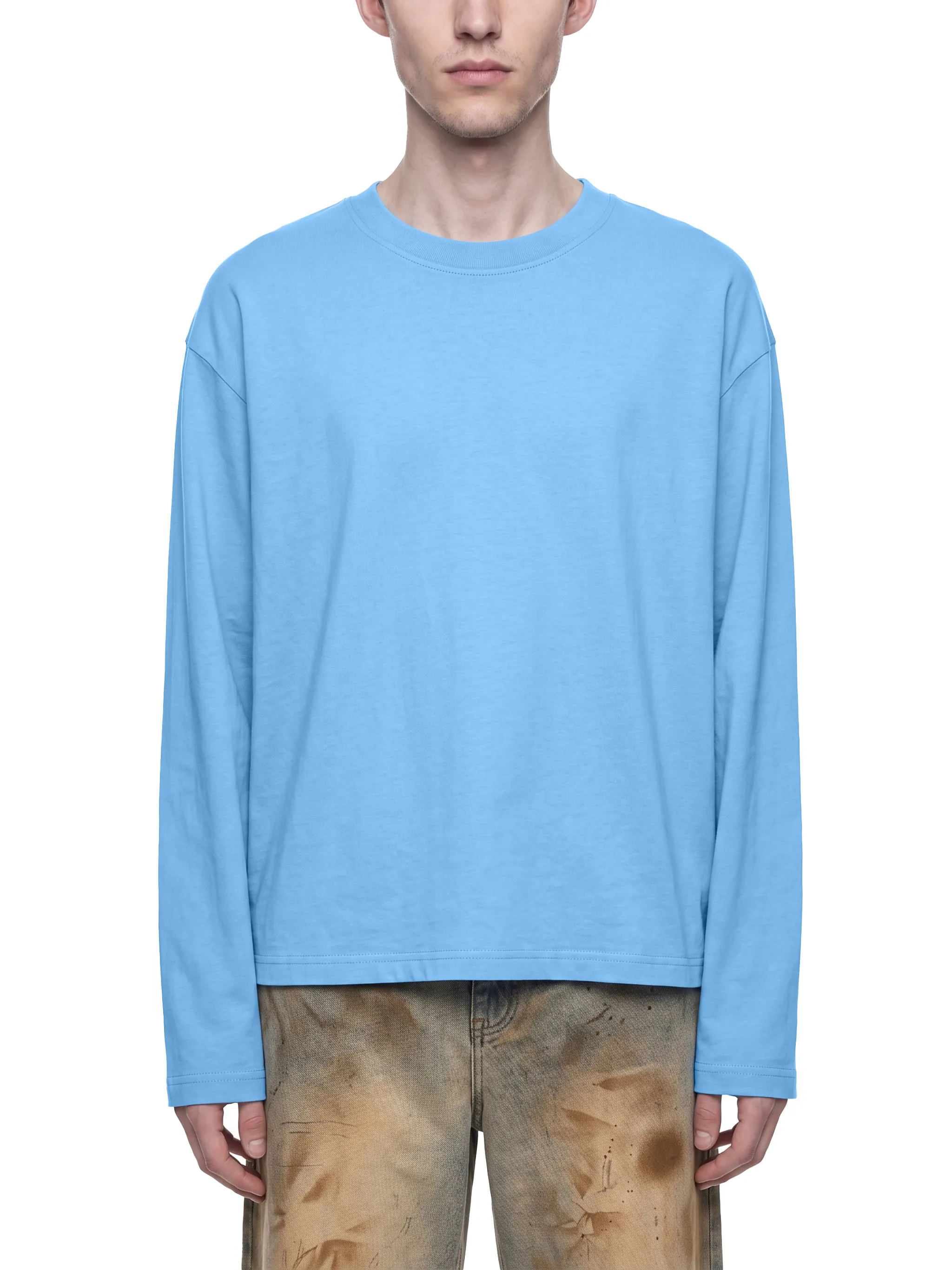 Unisex Vintage Wash Long Sleeve Boxy T-Shirt
