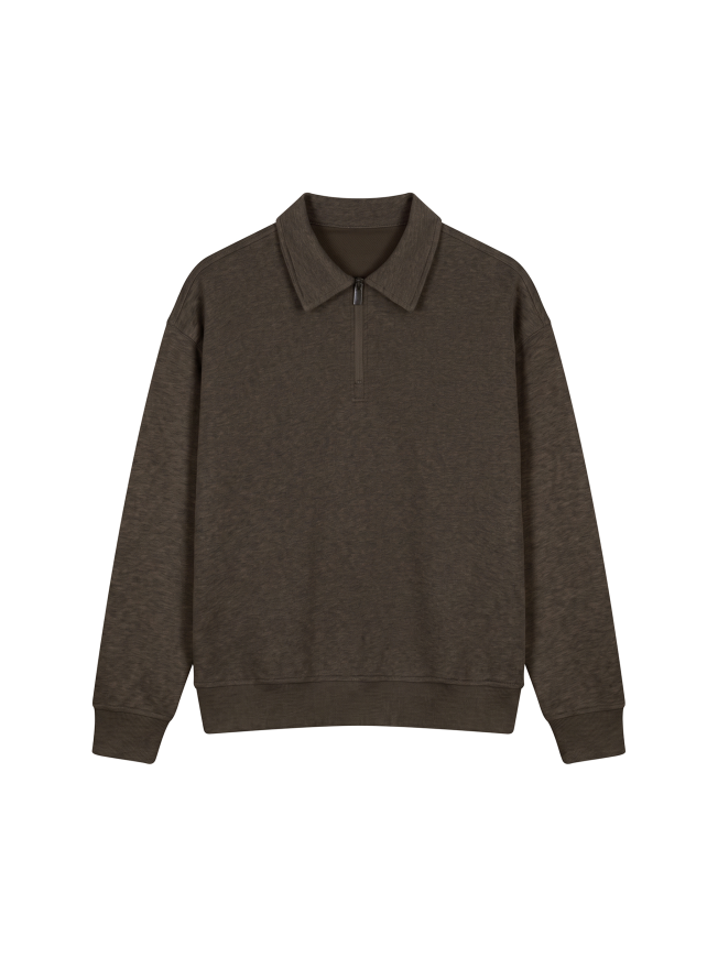 Unisex Boxy Quarter-Zip Sweatshirt