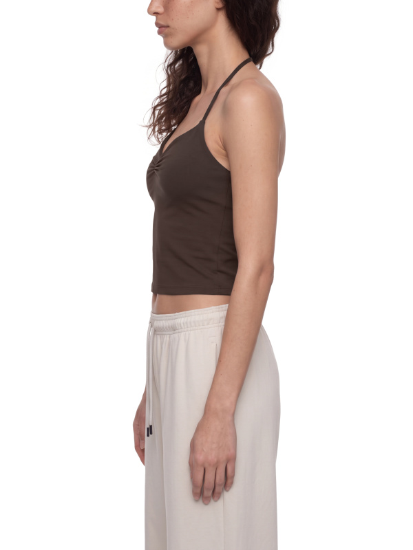 Women's Ruched Halter Yoga Tank Top