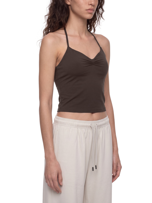 Women's Ruched Halter Yoga Tank Top
