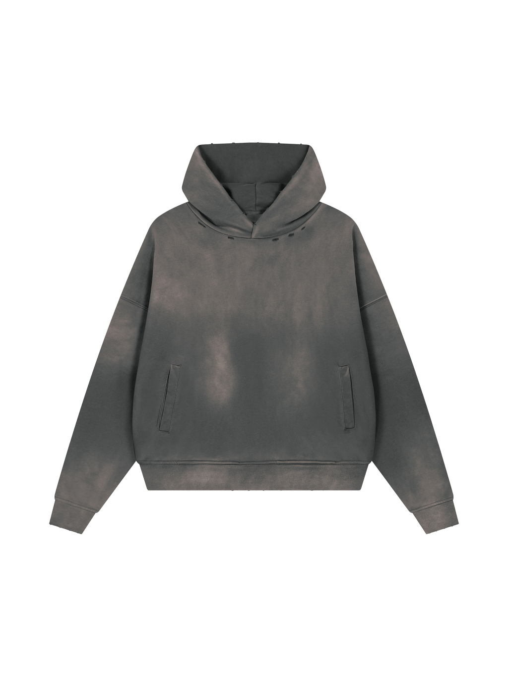 Unisex Sunfade Distressed Boxy Hoodie - Main Image