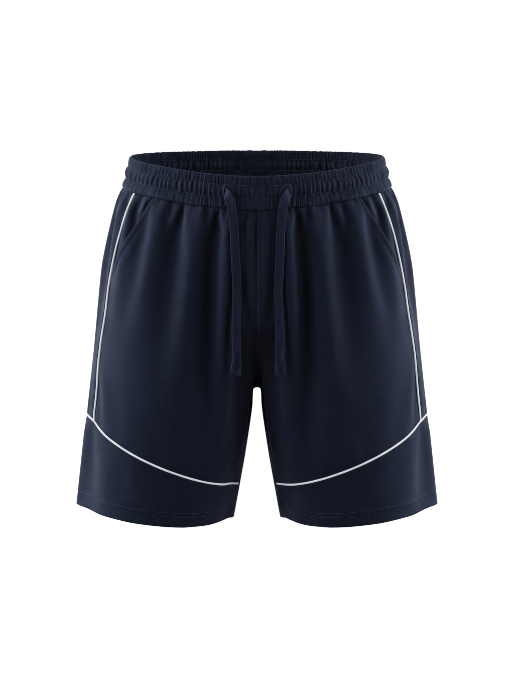 Unisex Piping Color Block Shorts - Main Image