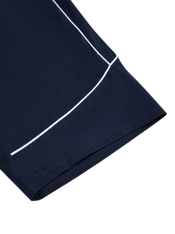 Unisex Piping Color Block Shorts