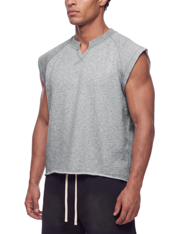 Men’s Boxy Raw Hem Tank Top