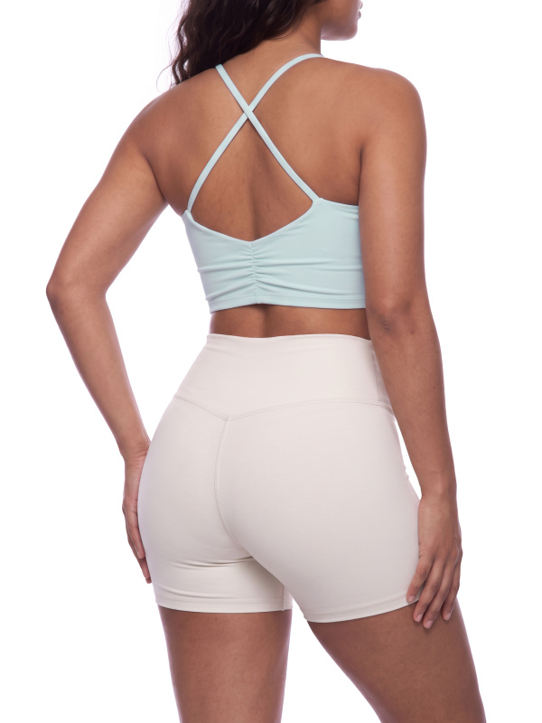 Women's Ruched Cropped Yoga Tank Top