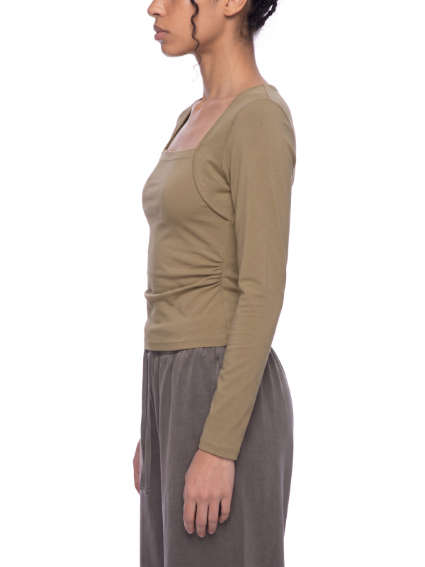 Women's Ruched Long Sleeve T-Shirt